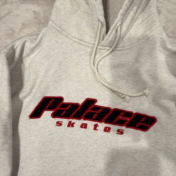Palace Skates Dominates Cream Hoodie Pullover Men’s L - Picture 3 of 10